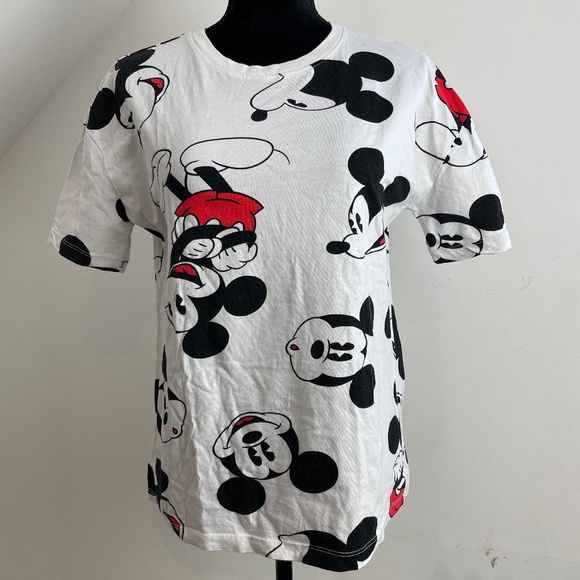 Disney Upside-Down Inverted Mickey Mouse T-Shirt - Picture 1 of 5